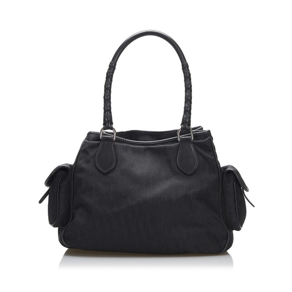 Dior Trotter Diorissimo Handbag Tote Bag Canvas Leather Black - Picture 2 of 7